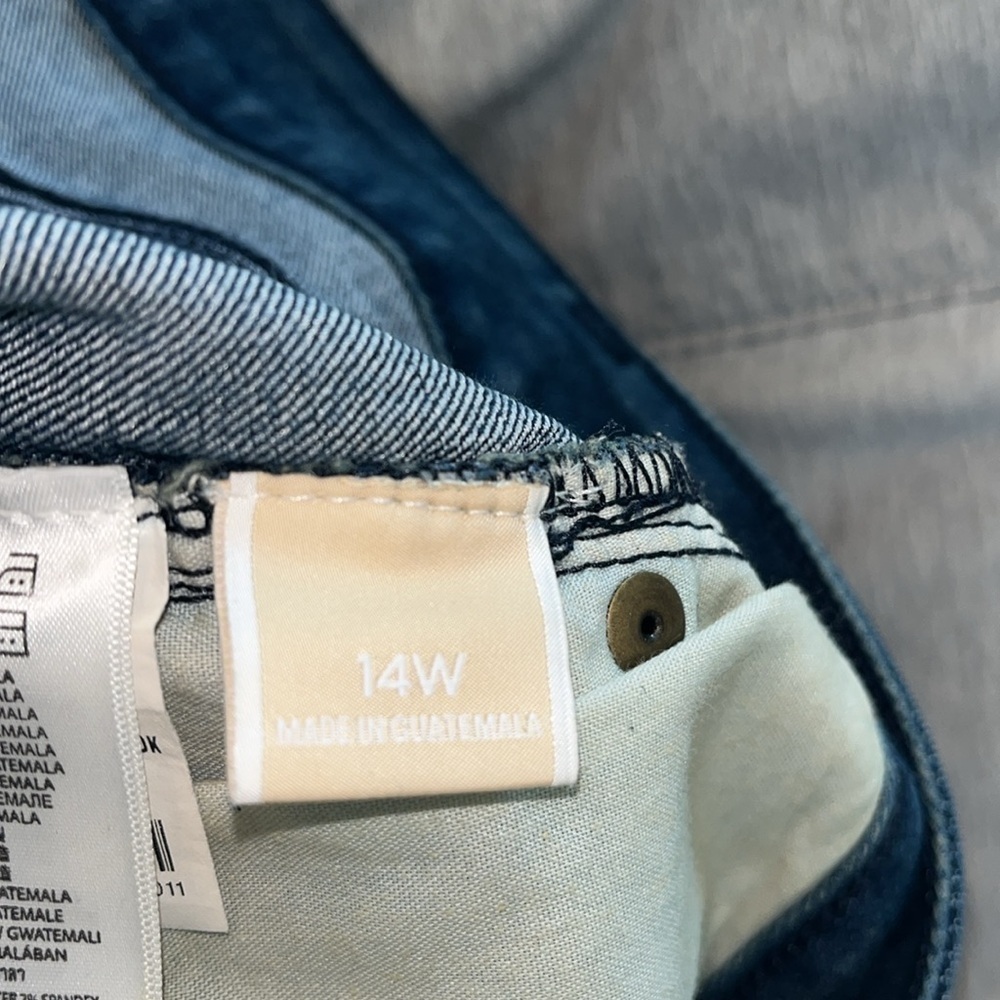 Michael Kors Size 14 W Dark Blue Jeans 21 Inch Inseam - Picture 7 of 9